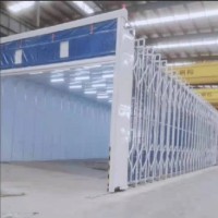 可節(jié)省噴漆空間的移動(dòng)伸縮式噴漆房