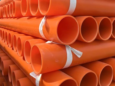 MPP電力管橘紅頂管拖拉管 耐高溫抗沖擊 非開挖直埋工程管道