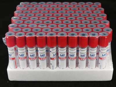 紅色管帽含促凝劑PET材質(zhì)真空采血管_抽血管_快速血清管